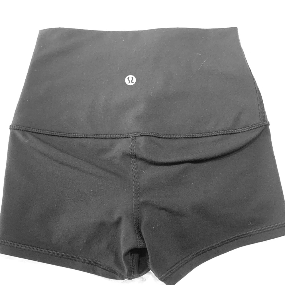 Black Size 2 Lulu Lemon spandex shorts